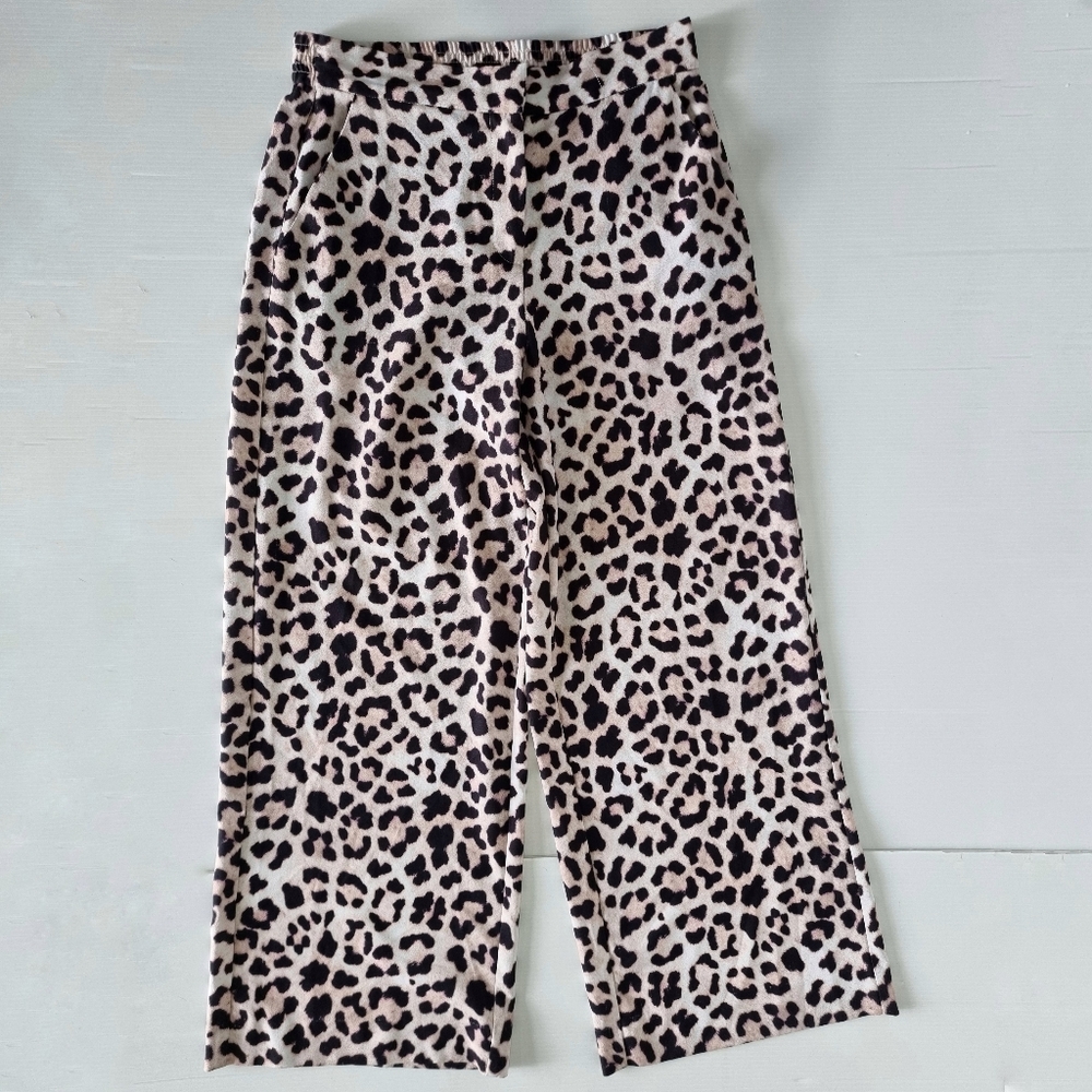 Decjuba Multicolour Leopard Print Wide Leg Pants Size M - Picture 2 of 7